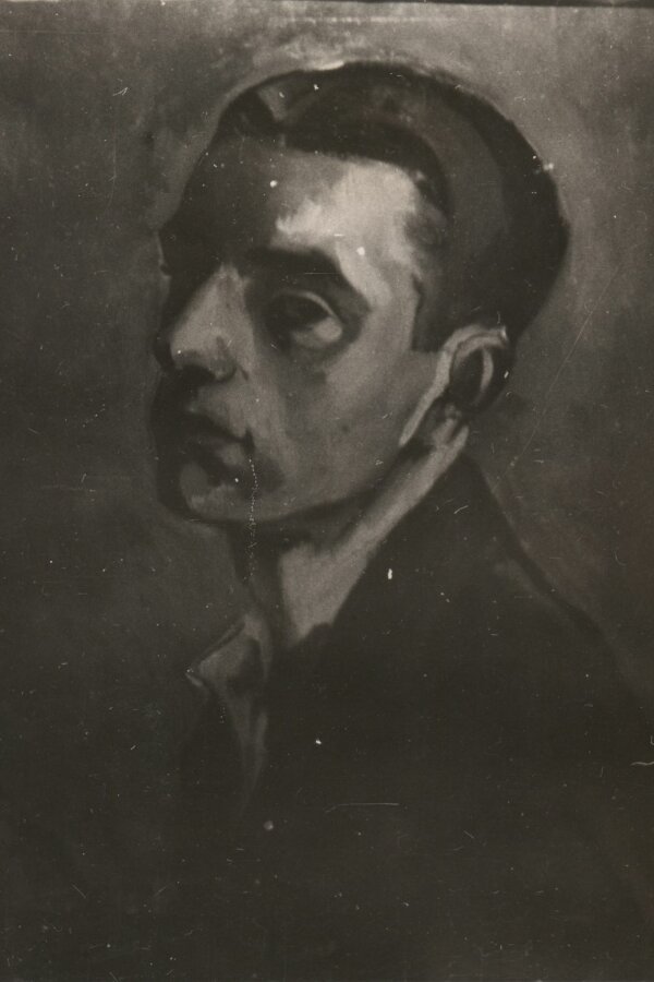 František Kaláb, Vlastní portrét, olej, 50 x 40 cm